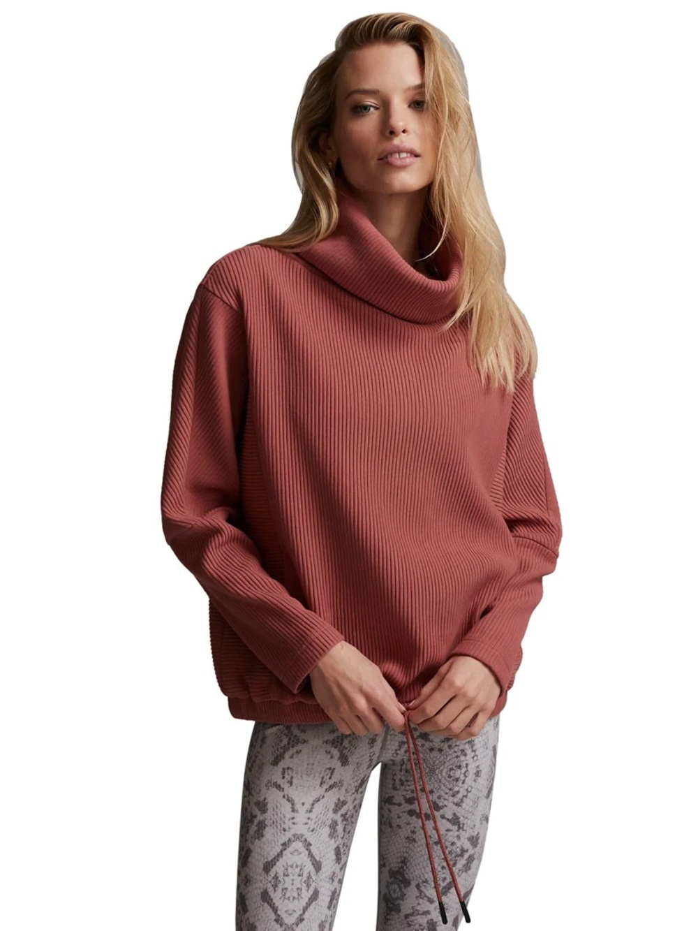 VARLEY Charles Turtleneck Sweatshirt - Withered Rose